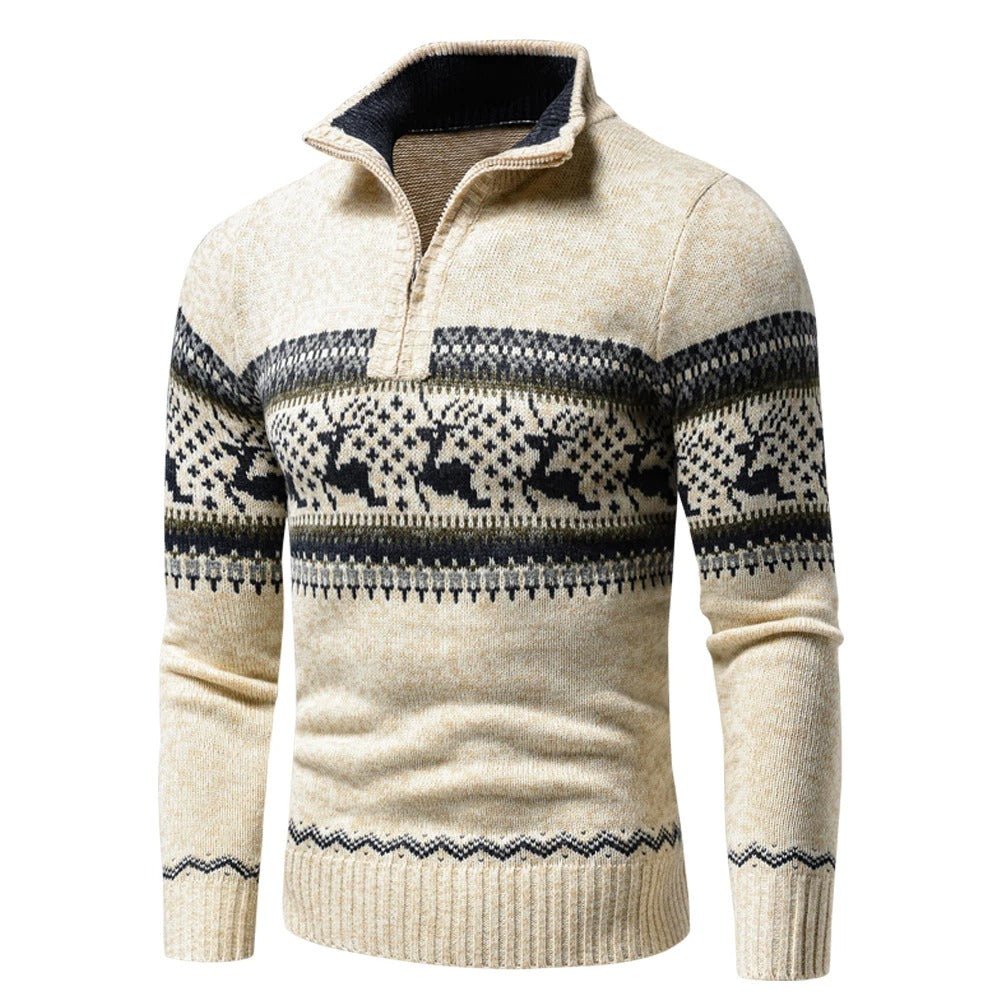 Robert | Festive Winter Sweater for Men with Zipper