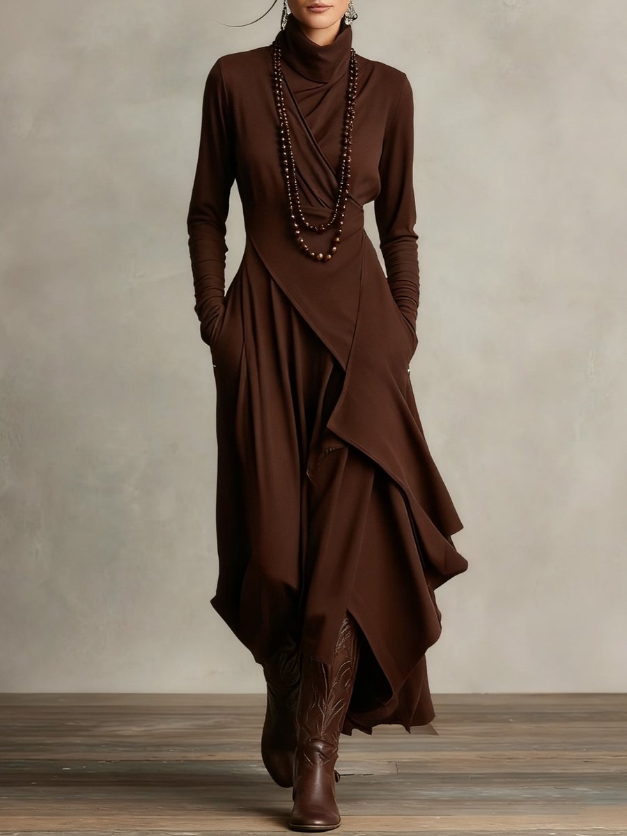 Avery | Modern And Elegant Long Sleeved Maxi Dress