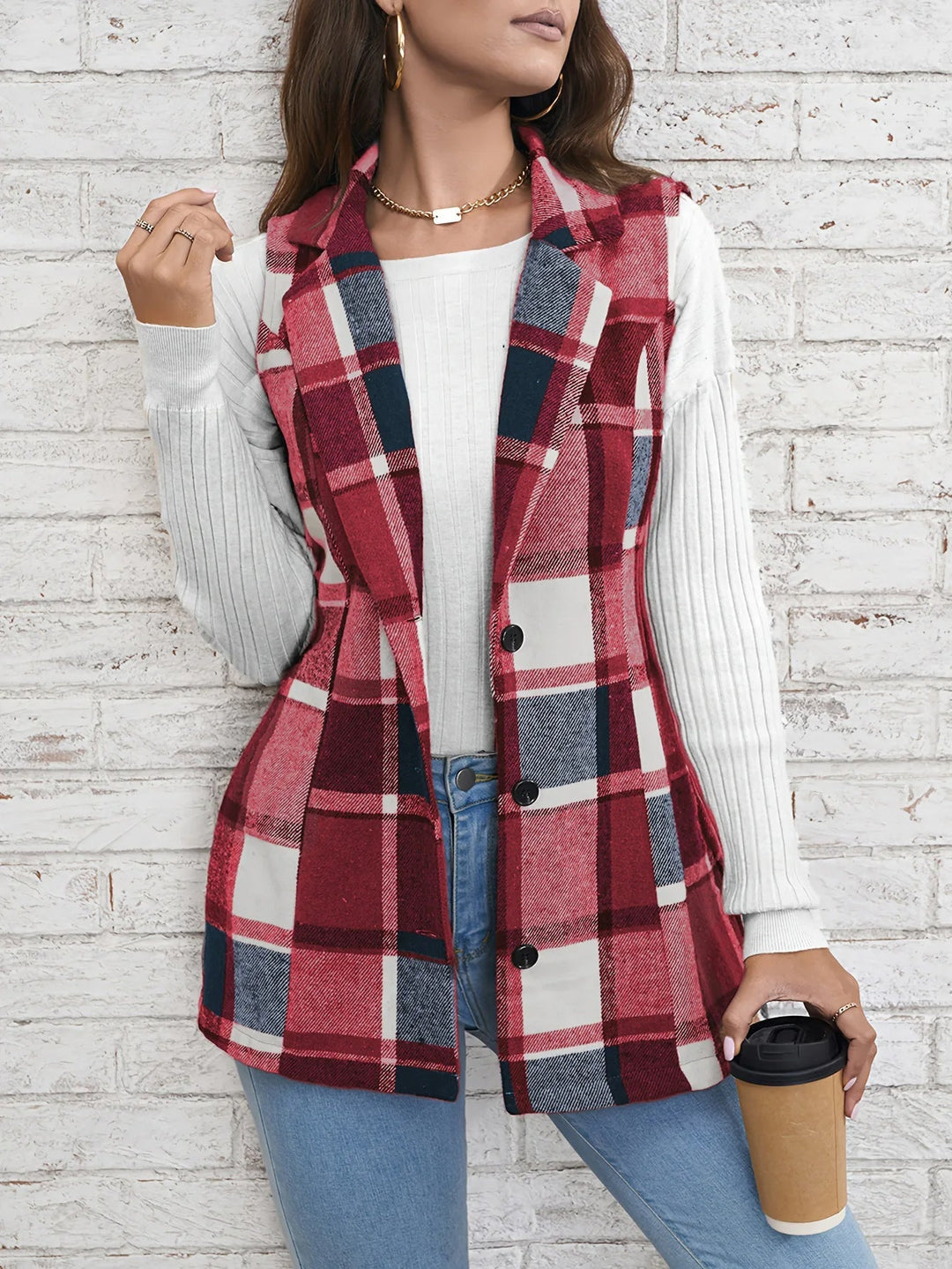 Julia | Elegant And Timeless Plaid Layering Vest