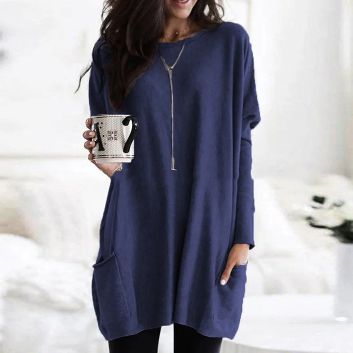 Sarah | Comfortable And Stylish Oversized Pocket Tunic Sweater