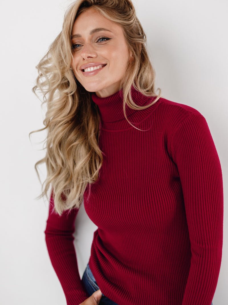 Jade | Classic Turtleneck Sweater – Versatile Cotton Style for Women