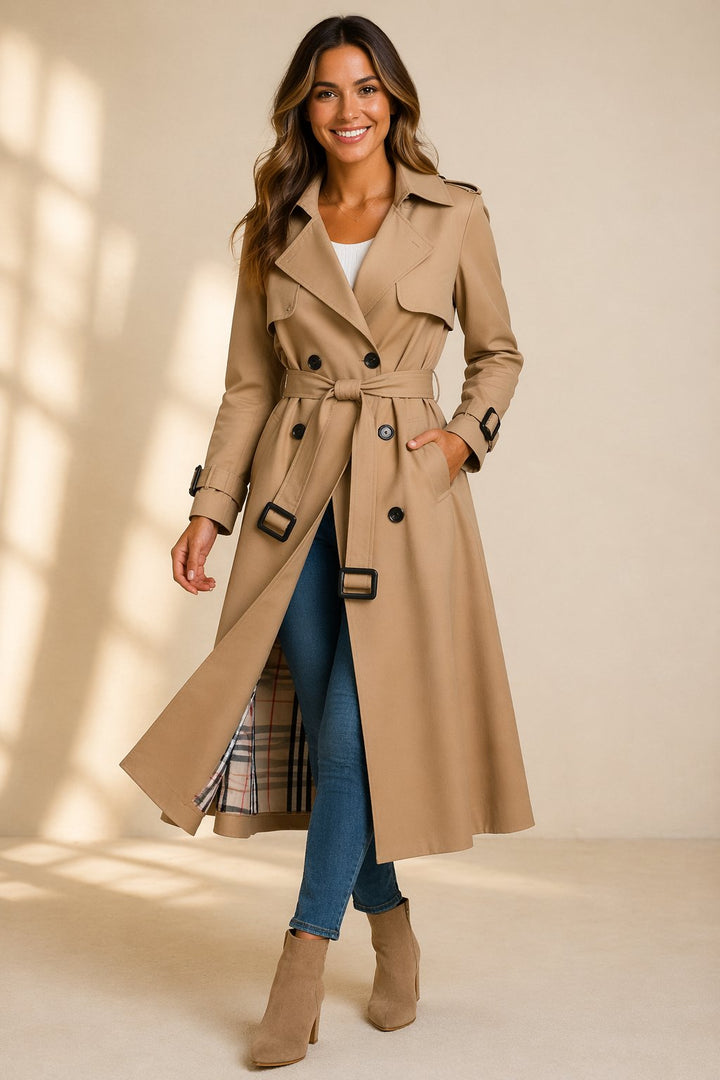 Olivia | Classic and Modern Belted Trench Coat
