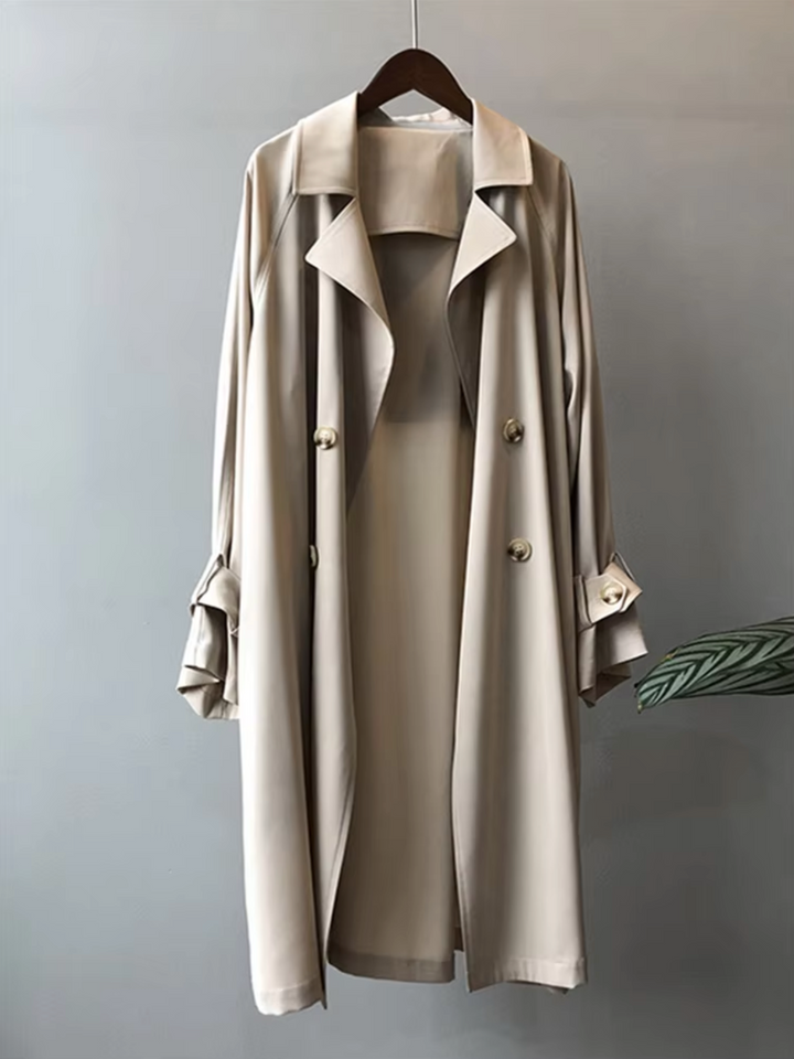 Juliane | Waterproof Trench Coat – Timeless Long Style for Women