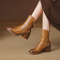 Elena | Elegant And Comfortable Leather Ankle Boot