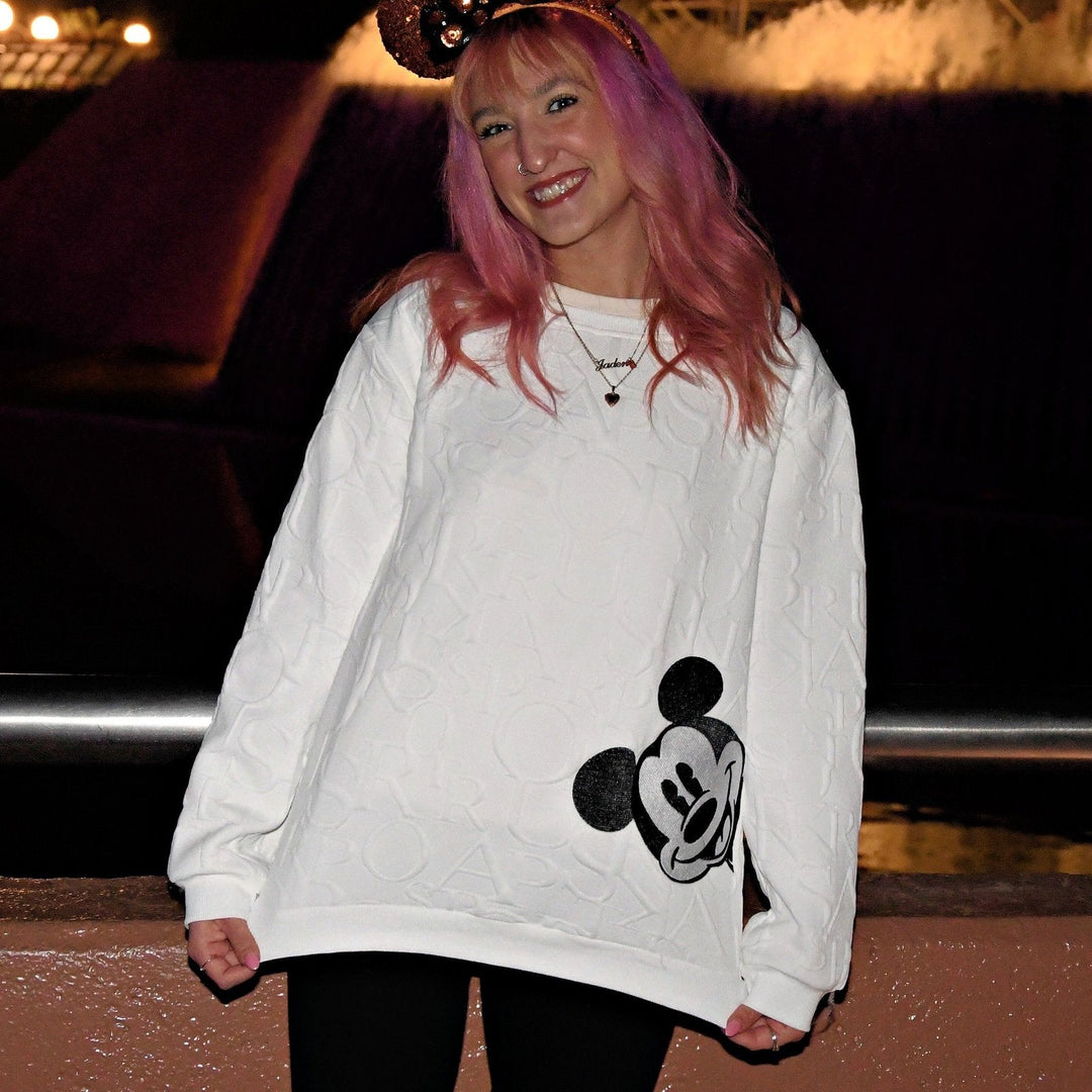 Georgia | Mickey Mouse Print Loose Sweater for Women