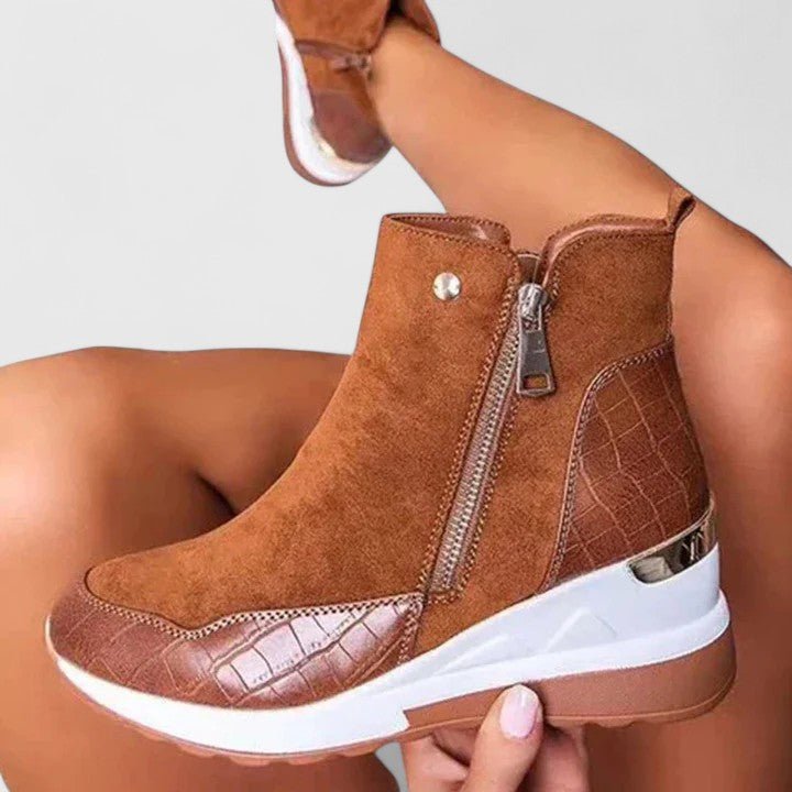 Valentina | Elegant And Supportive Orthopedic Wedge Ankle Boots
