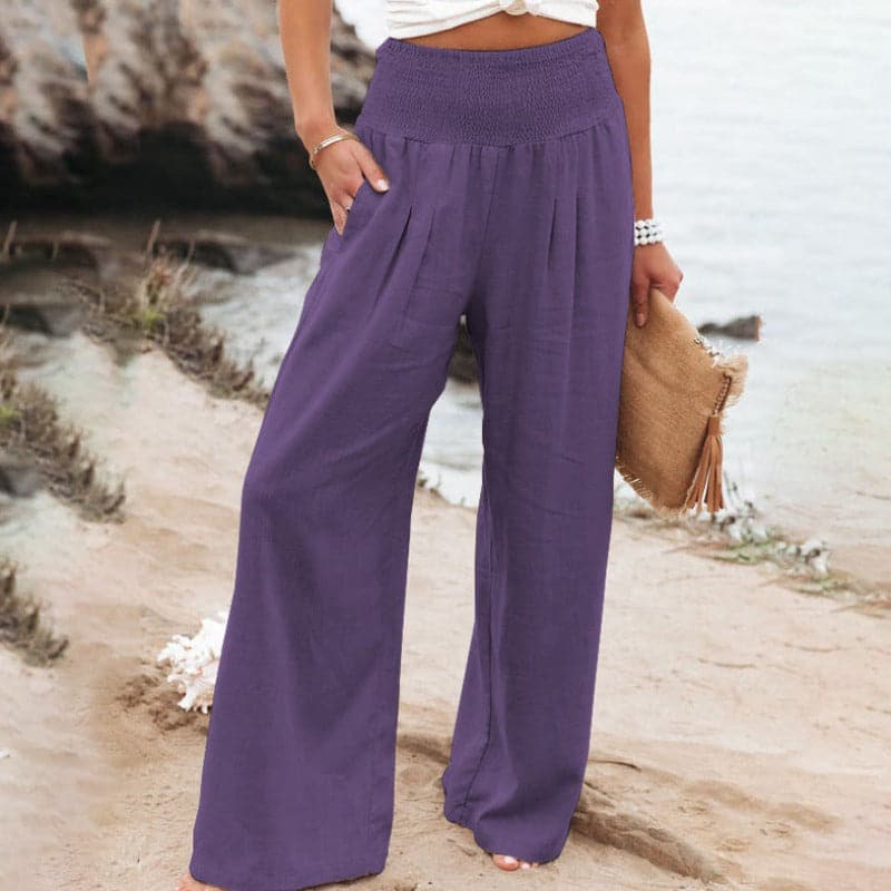 Nora | Casual and Breathable Cotton Linen Wide Leg Pants