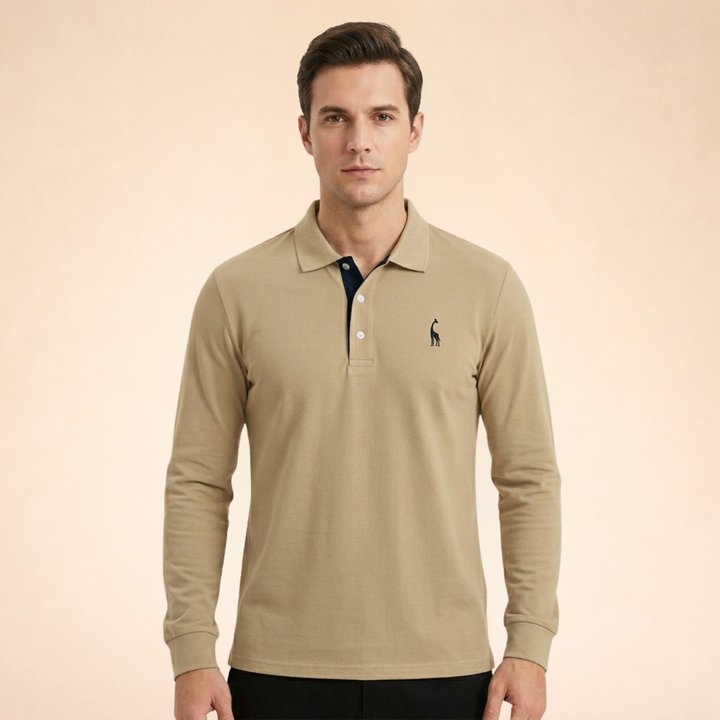 Marcellon | Men’s Classic Long Sleeve Polo Shirt