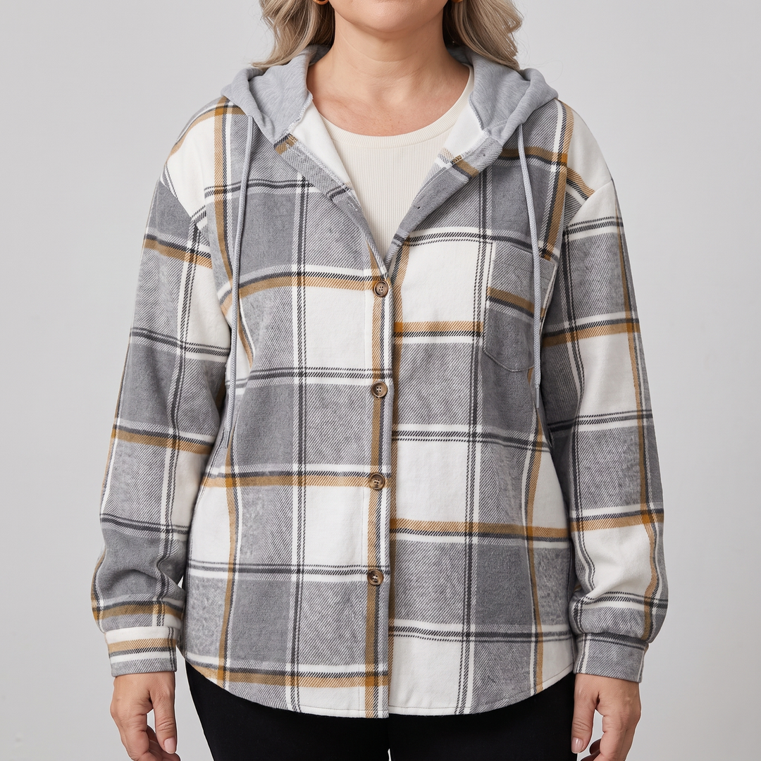 Haven | Hooded Coat – Cozy Highland Plaid for Women