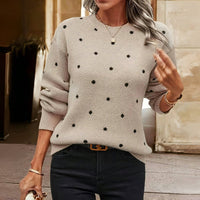Nora | Elegant And Textured Dotted Knit Sweater