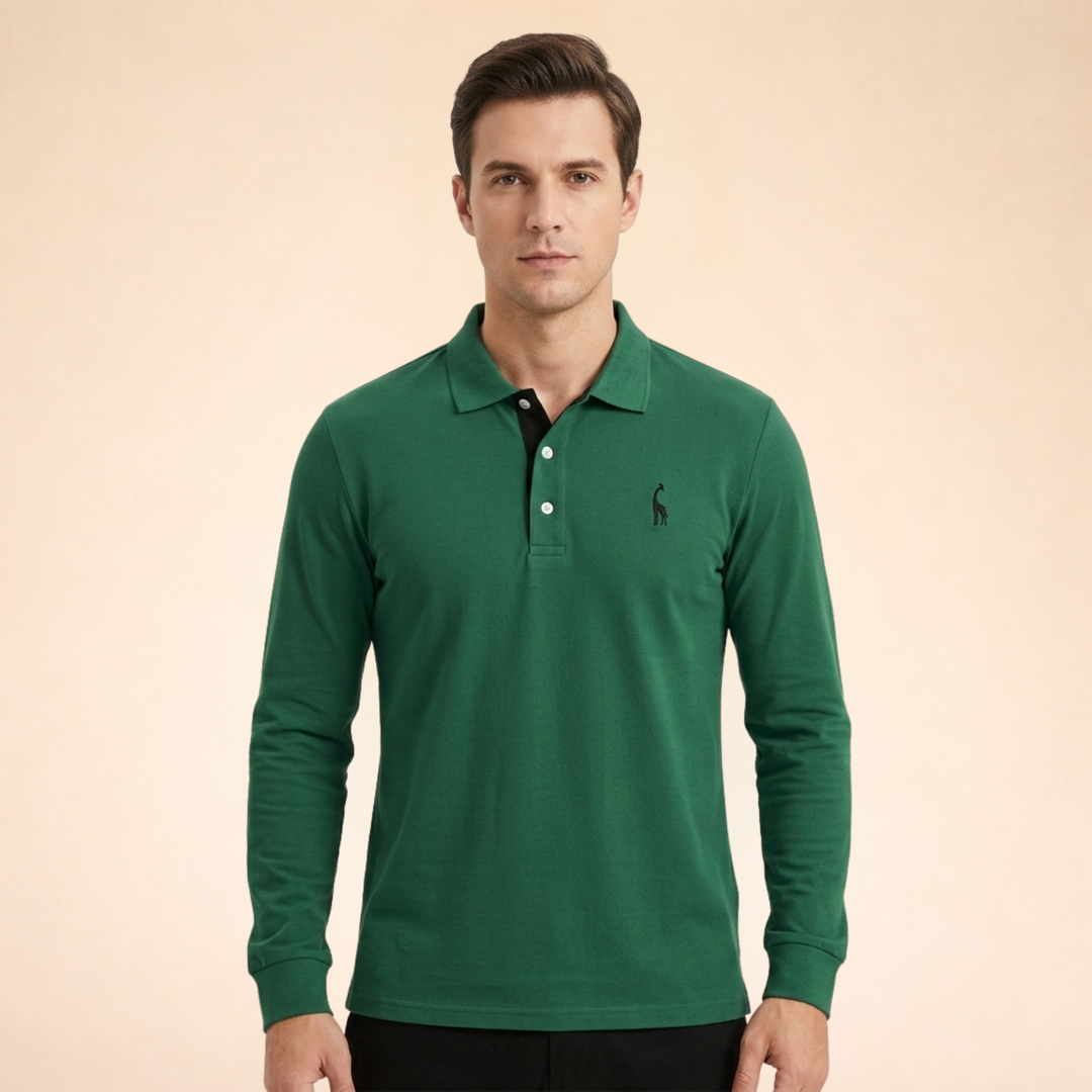 Marcellon | Men’s Classic Long Sleeve Polo Shirt