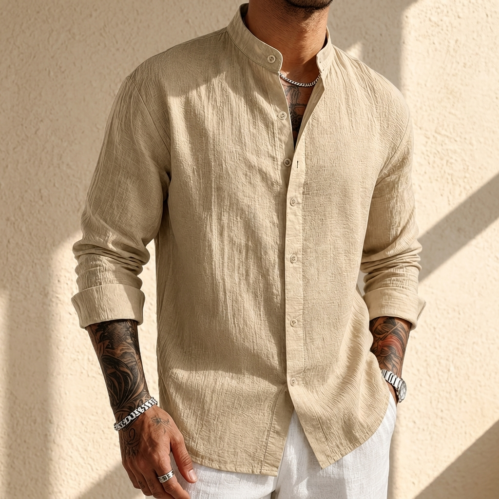 Albrighton | Soft Linen Button Shirt – Relaxed Fit for Men