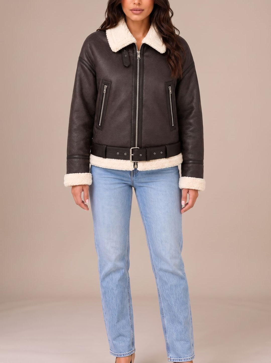 Marlene | Aviator Jacket – Short Teddy Style for Women