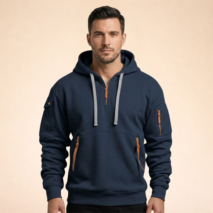 Joseph | Elegant & Breathable Half-Zip Hoodie