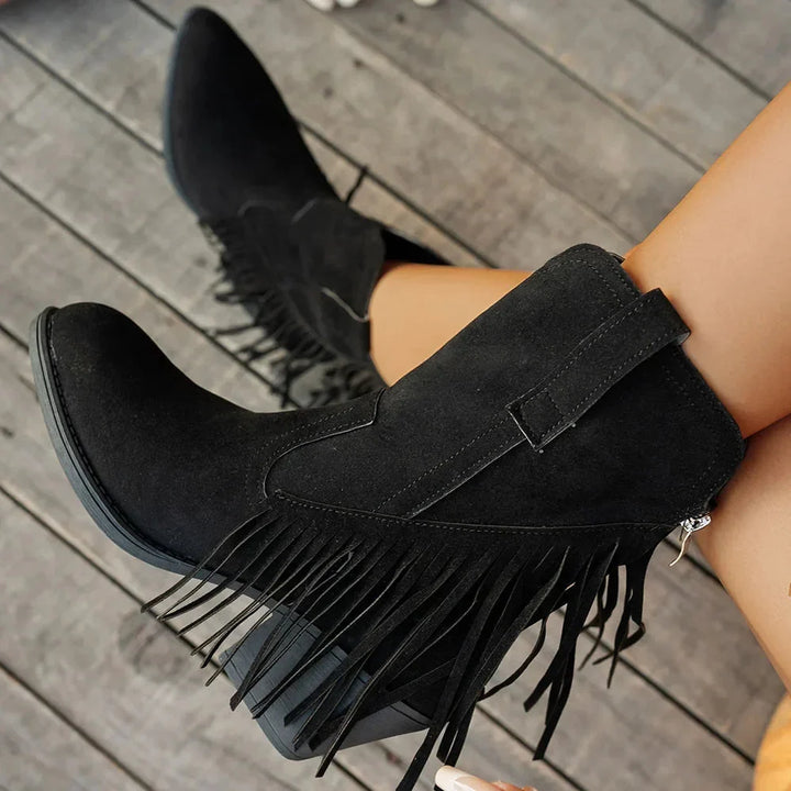 Isabella | Stylish And Classic Wide Calf Cowboy Boots