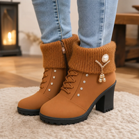 Isabelle | Bottines fourrées élégantes et confortables à talon bloc
