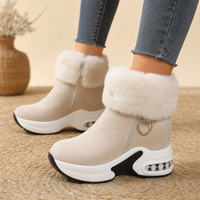 Daisy | Bottines fourrées chaudes et confortables à revers en fausse fourrure