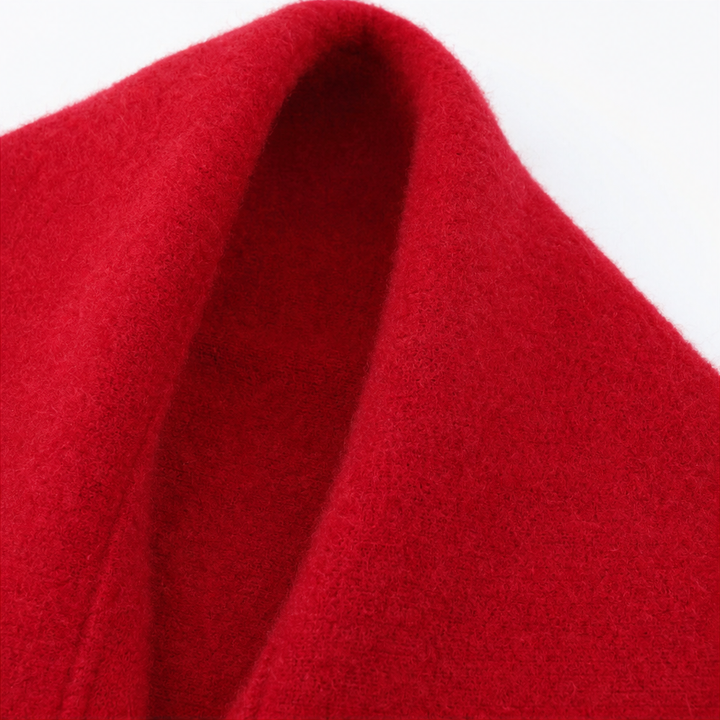 Mantelle | Draped Shawl Collar Open-Front Wool Coat