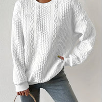 Sophie | Timeless and Comfortable Cable Knit Crew Neck Sweatshirt