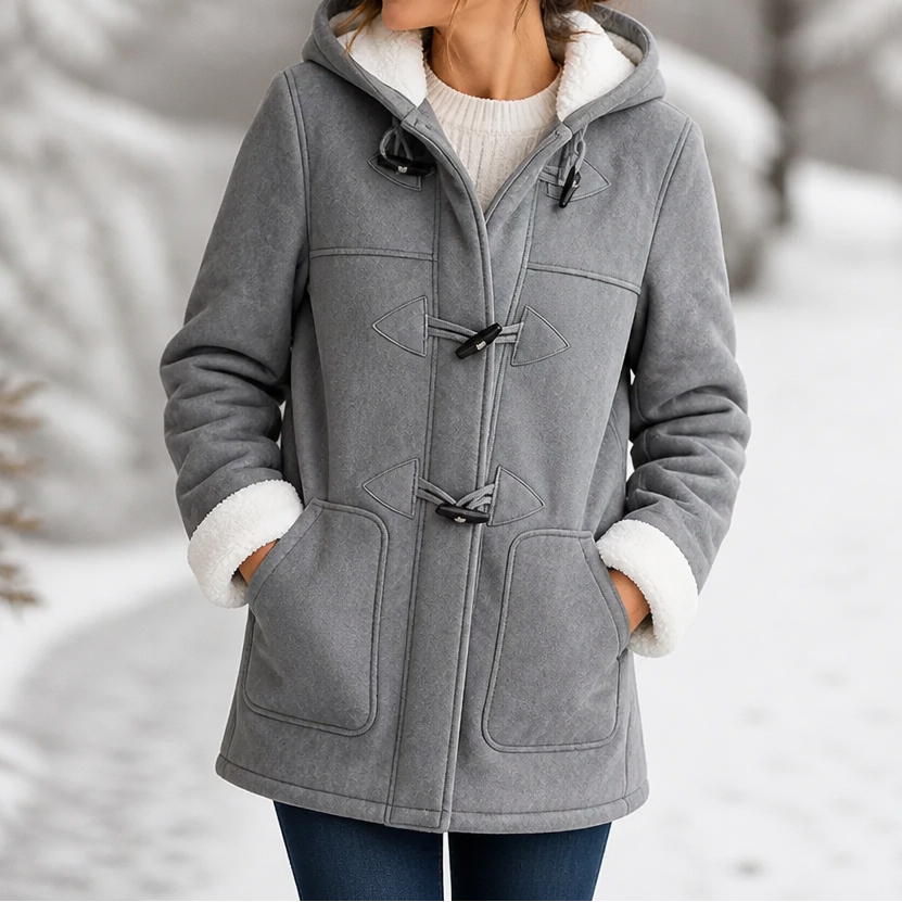 Plushbelle | Faux Shearling Winter Coat – Cozy Design for Women
