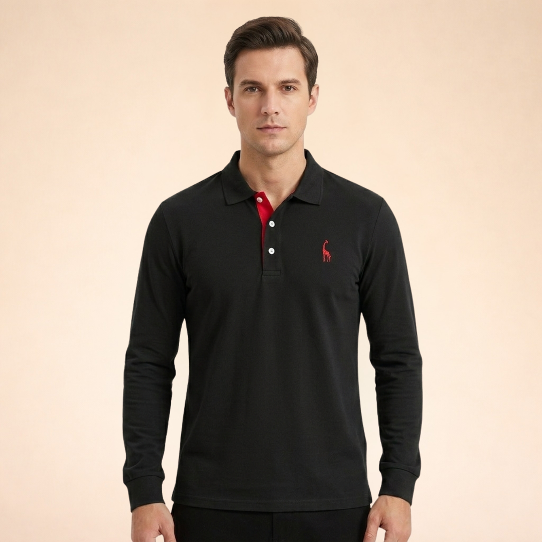 Marcellon | Men’s Classic Long Sleeve Polo Shirt