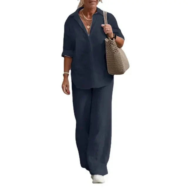 Maya | Airy And Sophisticated Linen Two Piece Set