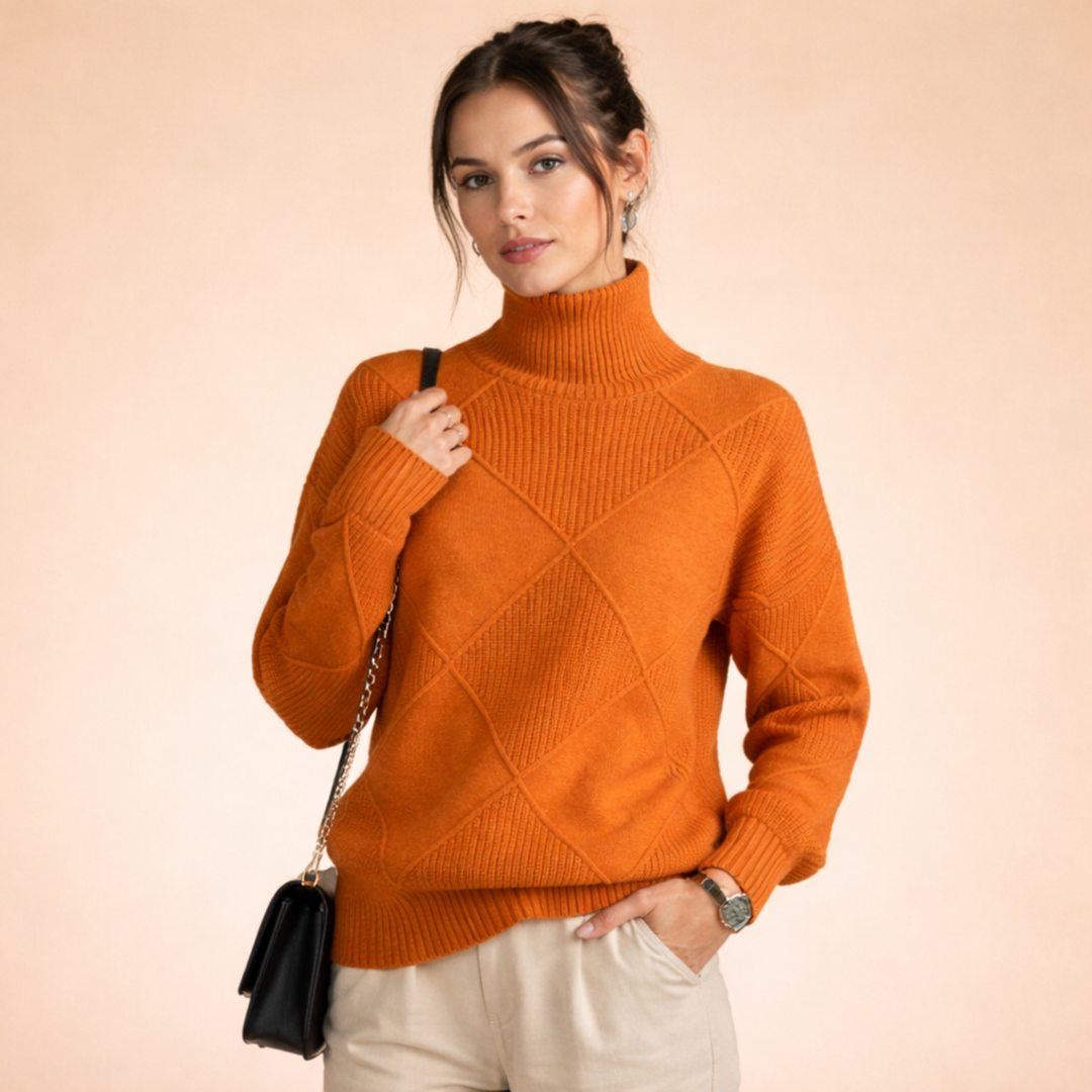 Isabella| Maglione a collo alto in cashmere lussuoso