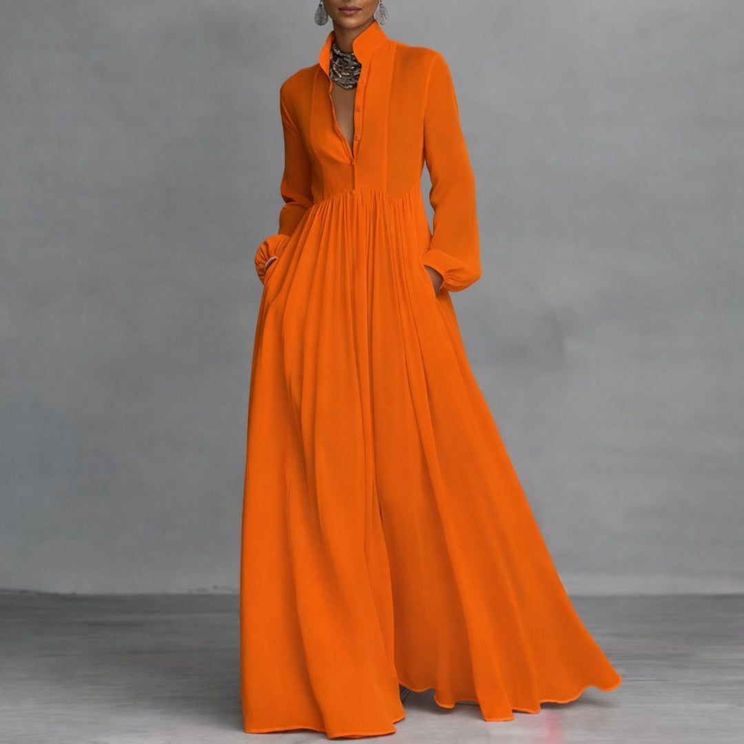 Sofia | Bequemes und vielseitiges Maxikleid mit langen Ärmeln