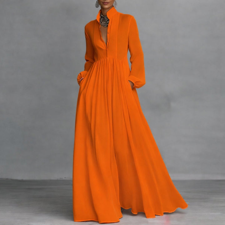 Sofia | Bequemes und vielseitiges Maxikleid mit langen Ärmeln