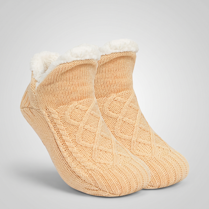 Fleexa | Fleece Lined Knit Slippers for Women