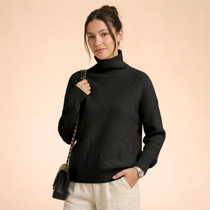 Isabella| Maglione a collo alto in cashmere lussuoso