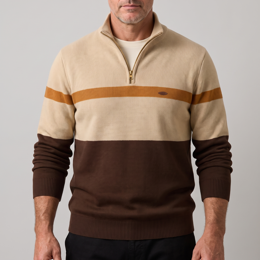 Elston | Quarter-Zip Pullover – Comfortable Midweight Cotton for Men