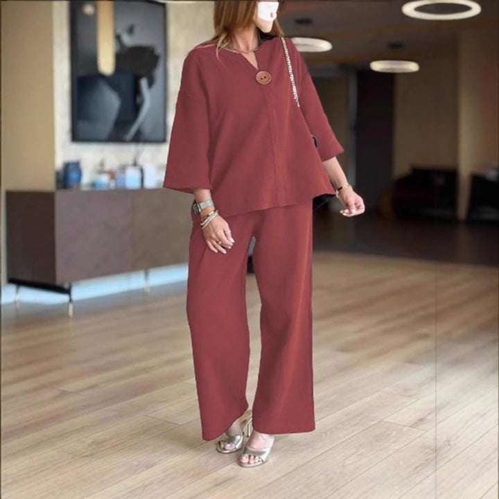 Sophia | Casual Tunic Top & Wide-Leg Trousers Set