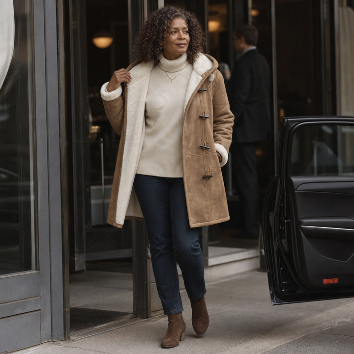 Wintlace | Shearling-Lined Duffle Coat for Women – Warm and Stylish