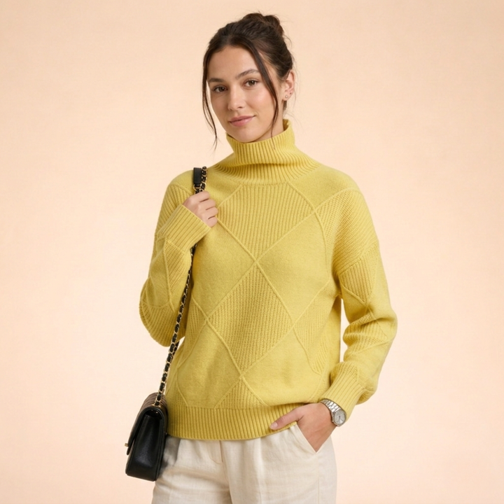 Isabella| Maglione a collo alto in cashmere lussuoso