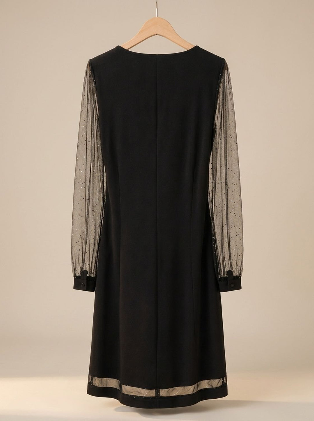 Scarlett | Mini Christmas Party Dress with Glitter Mesh Sleeves