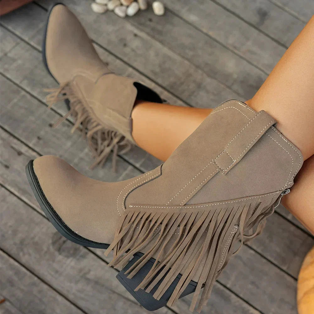 Isabella | Stylish And Classic Wide Calf Cowboy Boots