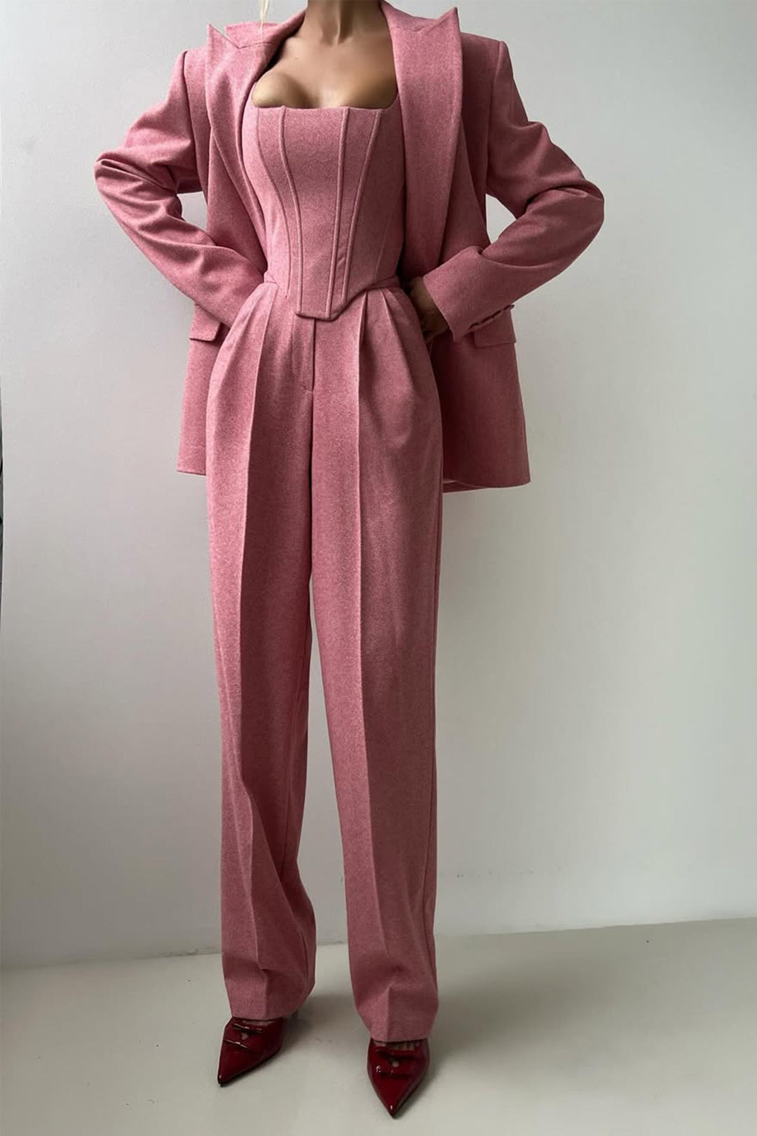 Isabelle | Stilvolles und vielseitiges dreiteiliges Blazer-Set