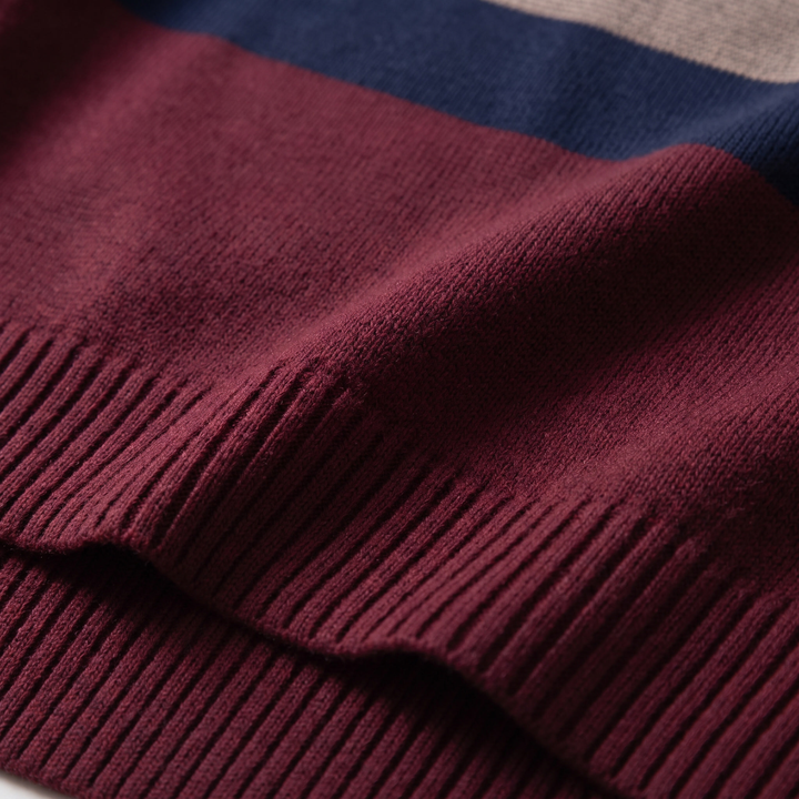 Lorven | Stripe Pullover – Casual Warmth with Quarter-Zip