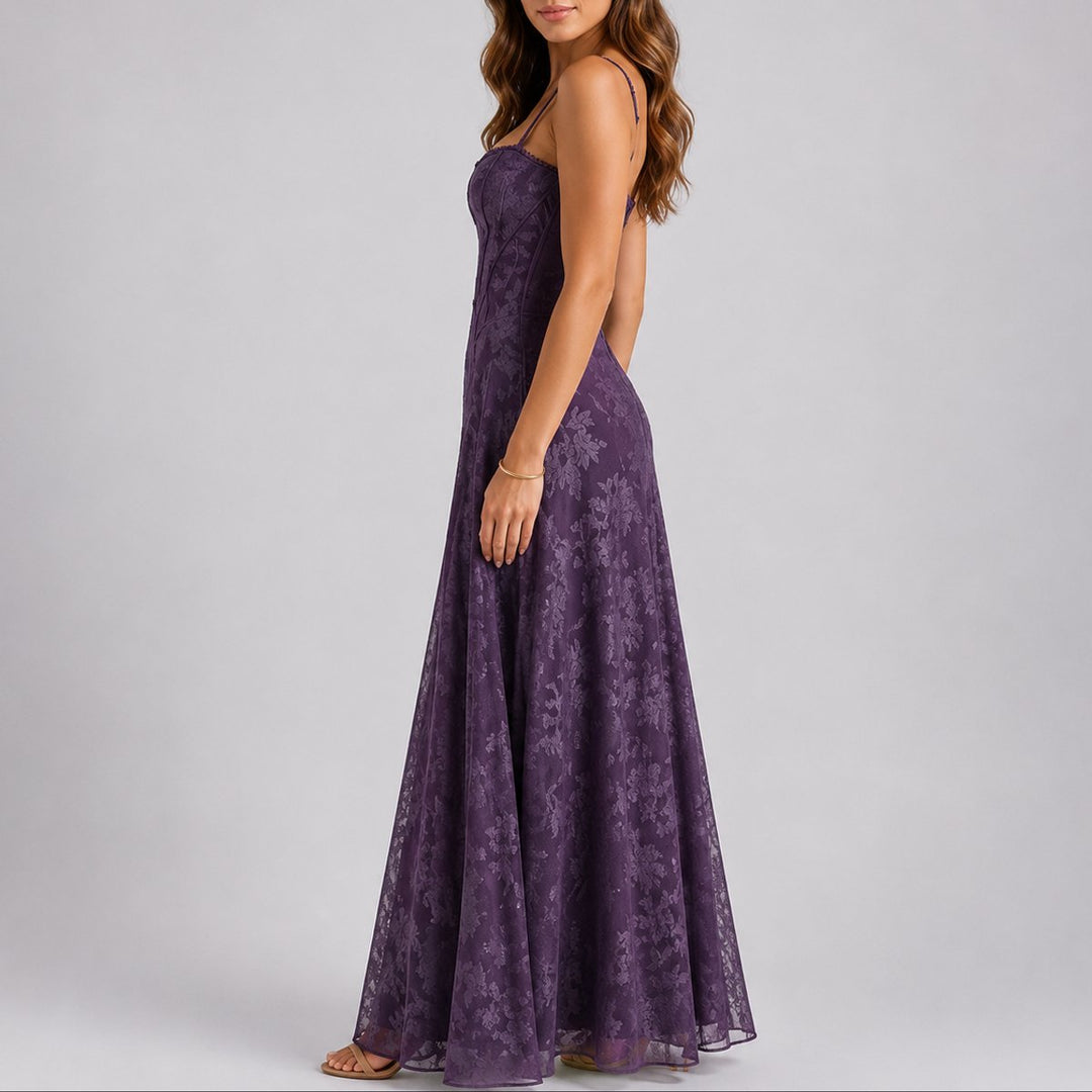 Serena | Elegantes und feminines florales Maxi-Kleid für eine Herbsthochzeit