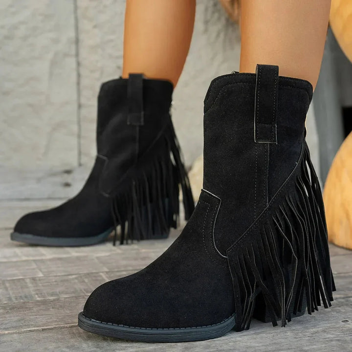 Isabella | Stylish And Classic Wide Calf Cowboy Boots