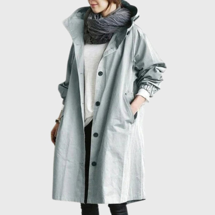 Elizabeth | Chic and Stylish Long Hooded Trench Coat