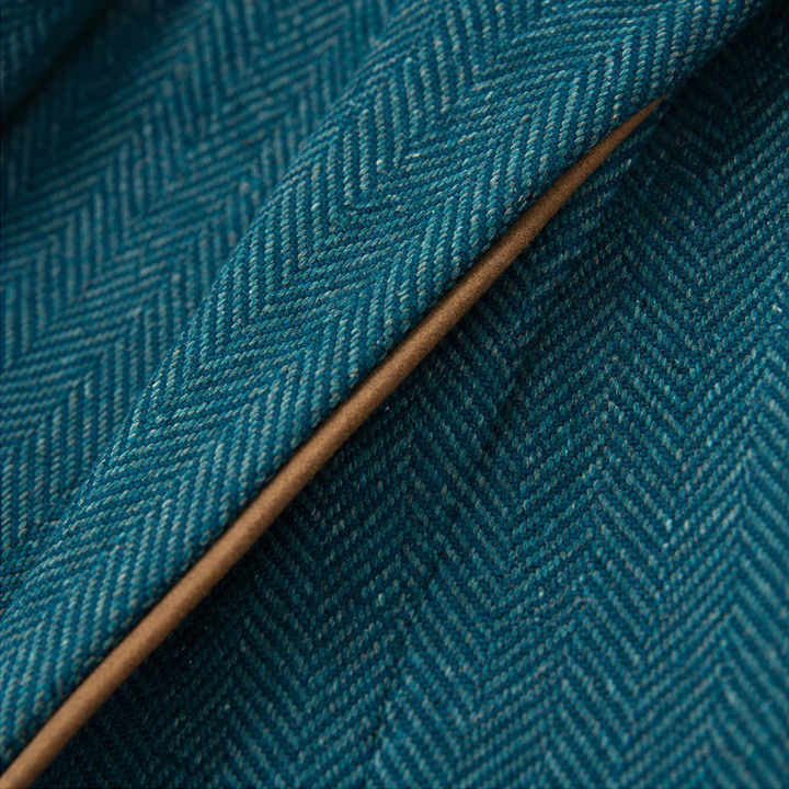 Vaunterie | Herringbone Blend Coat with Contrast Piping