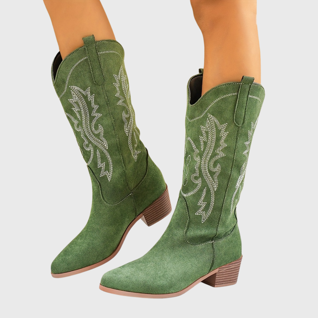 Sophia | Bottes de cowboy raffinées et sophistiquées à mollet large