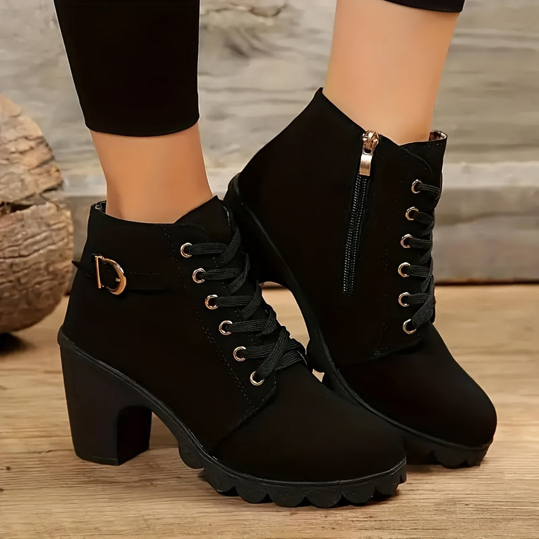 Luna | Elegant And Comfortable Lace-Up Ankle Boots