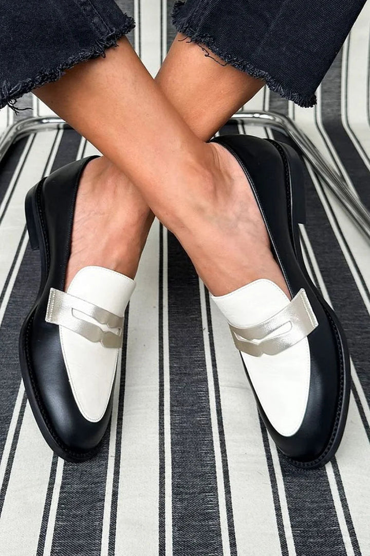 Camille | Sophisticated Two-Tone Women's Loafers