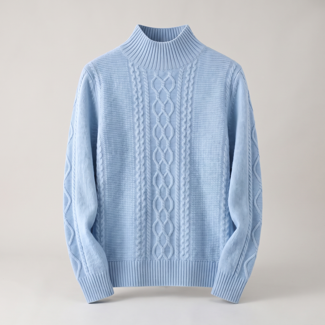 Lambswool | Turtleneck Sweater – Soft & Unique Pattern for Women
