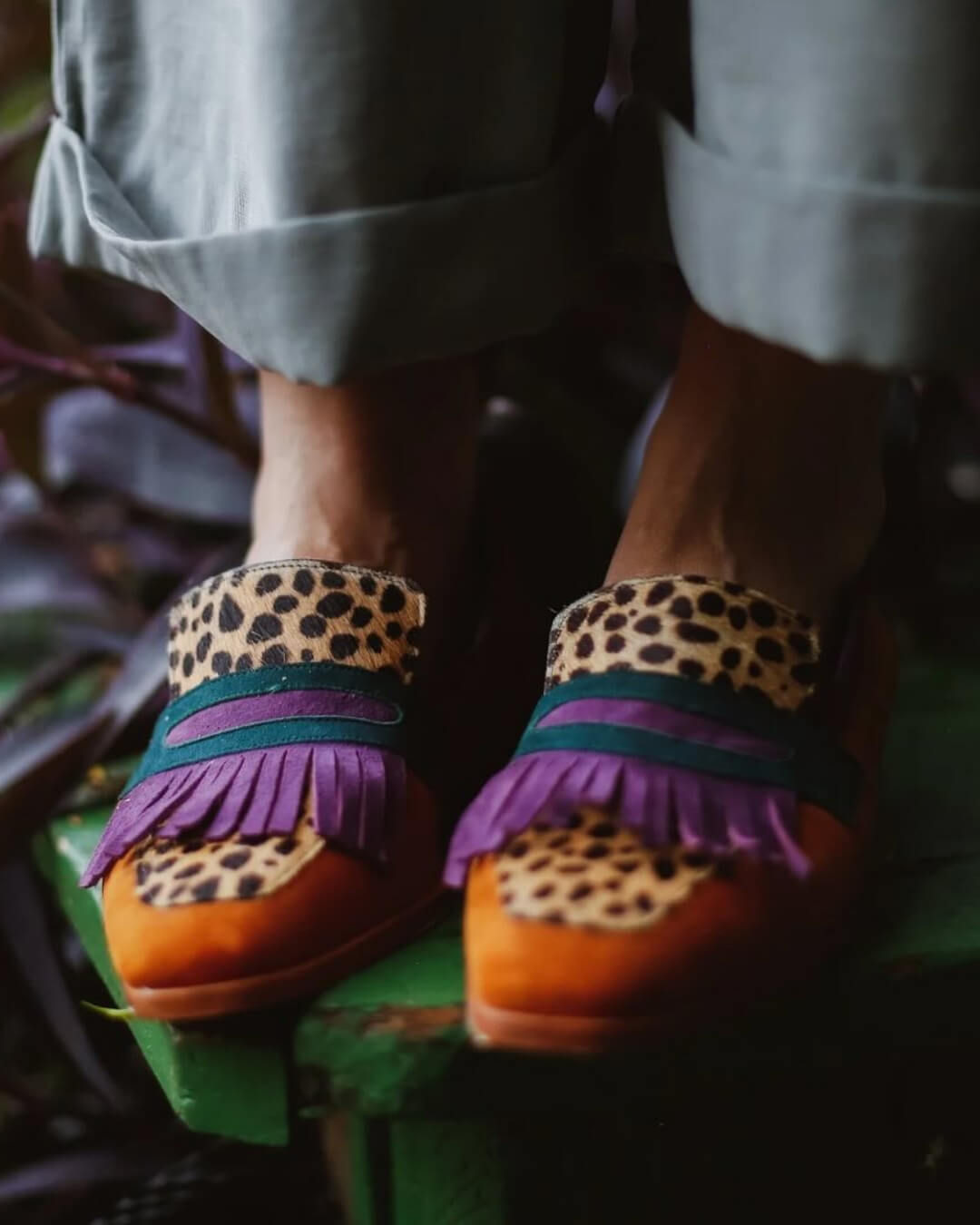 Sophie | Fashionable Women's Animal-Print Fringe Loafers