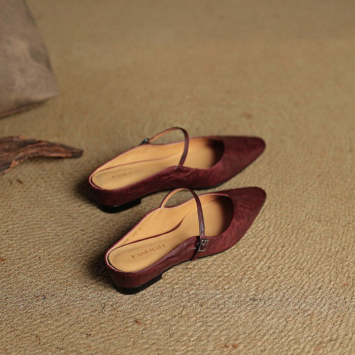 Sophia | Elegant and Timeless Buckled Pointed Toe Mules