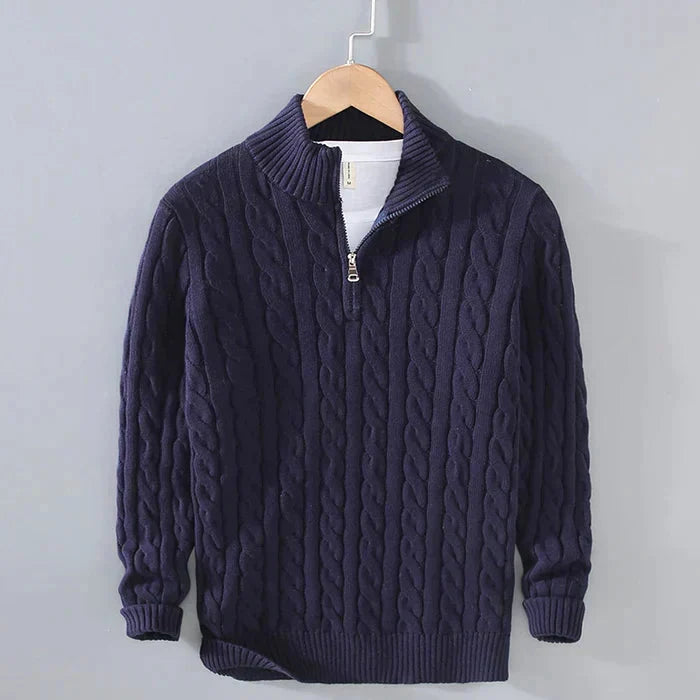 Maël | Knit Sweater – Stylish Cable Knit Design for Men